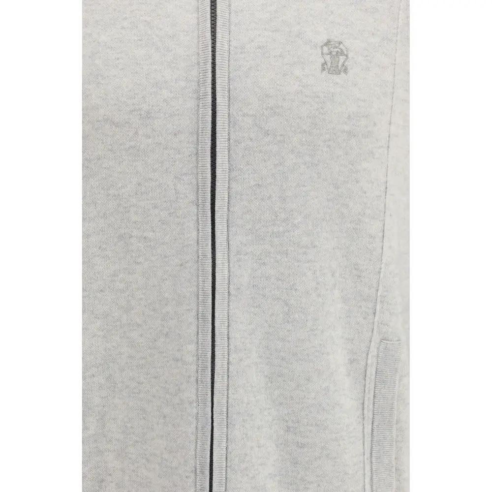 Brunello Cucinelli Gray Cashmere Cardigan