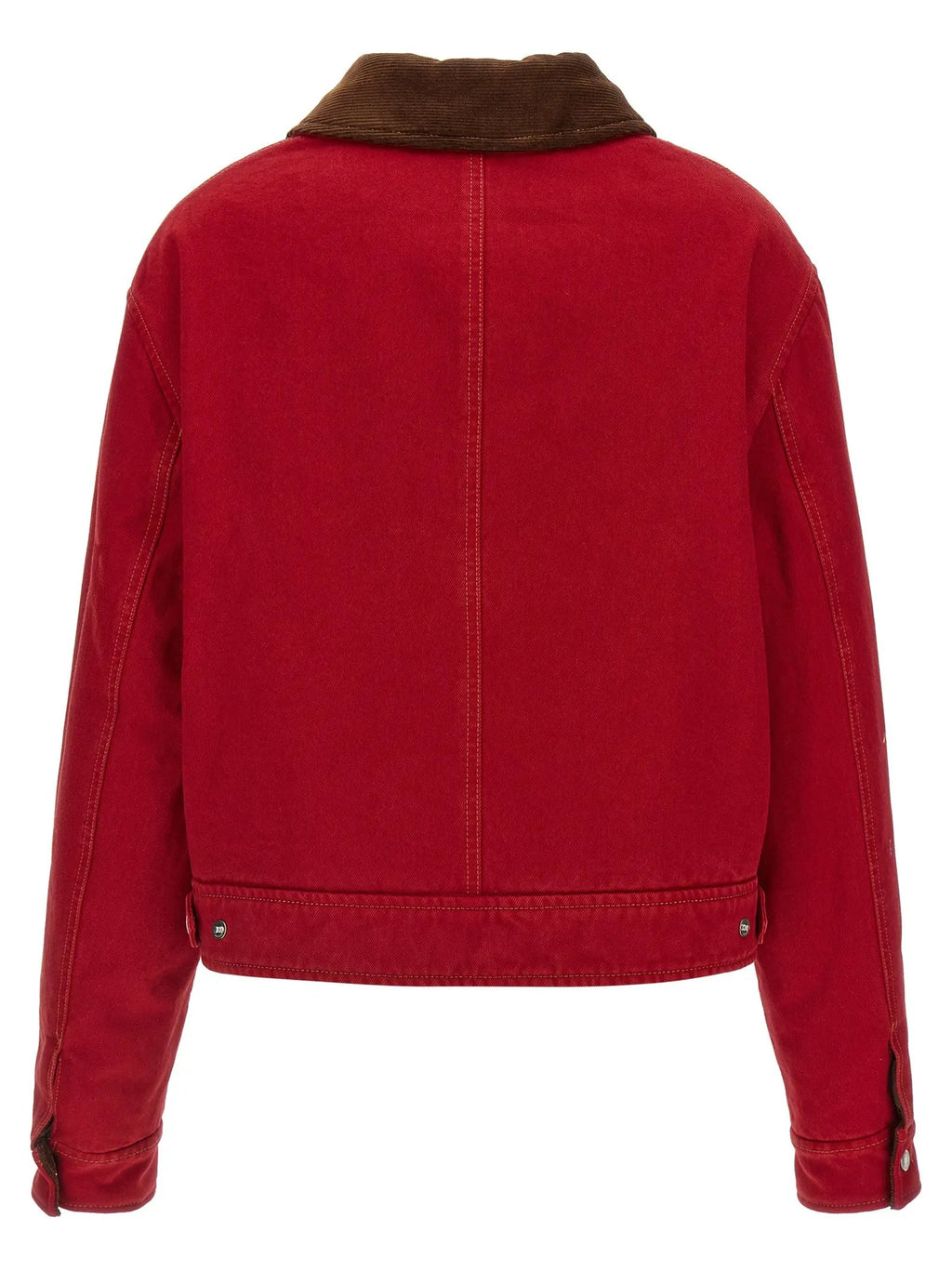 Ami Paris Red Cotton Biker Jacket