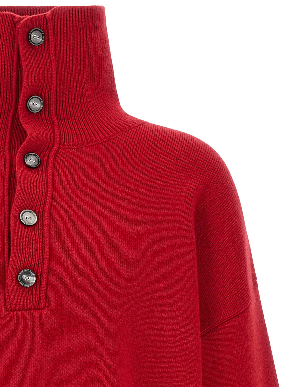 Gilet en laine rouge Ami Paris