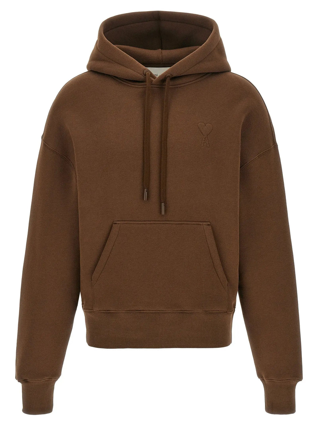 Ami Paris Brown Cotton Hoodie