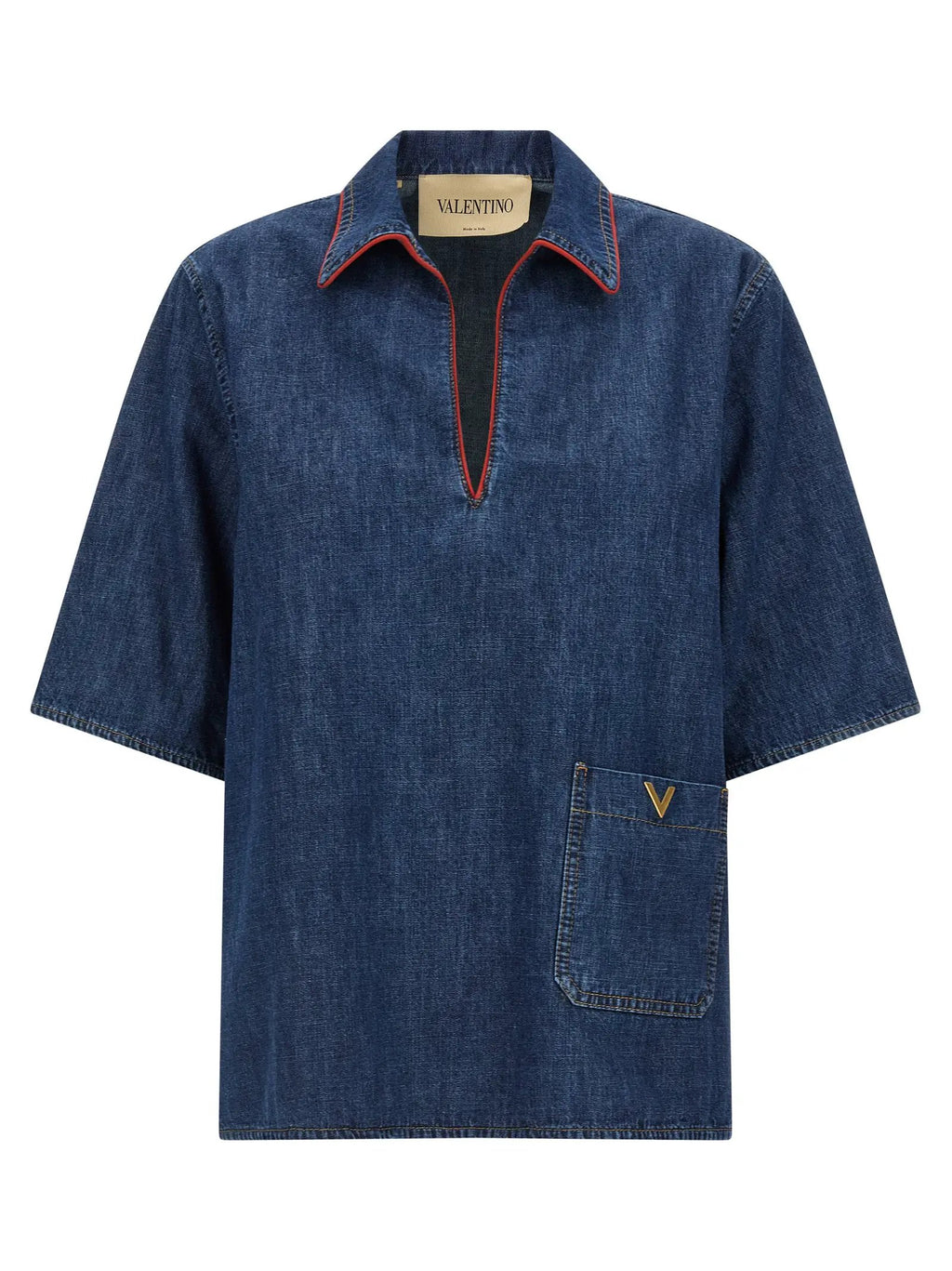 Valentino Garavani Blue Cotton Blouse