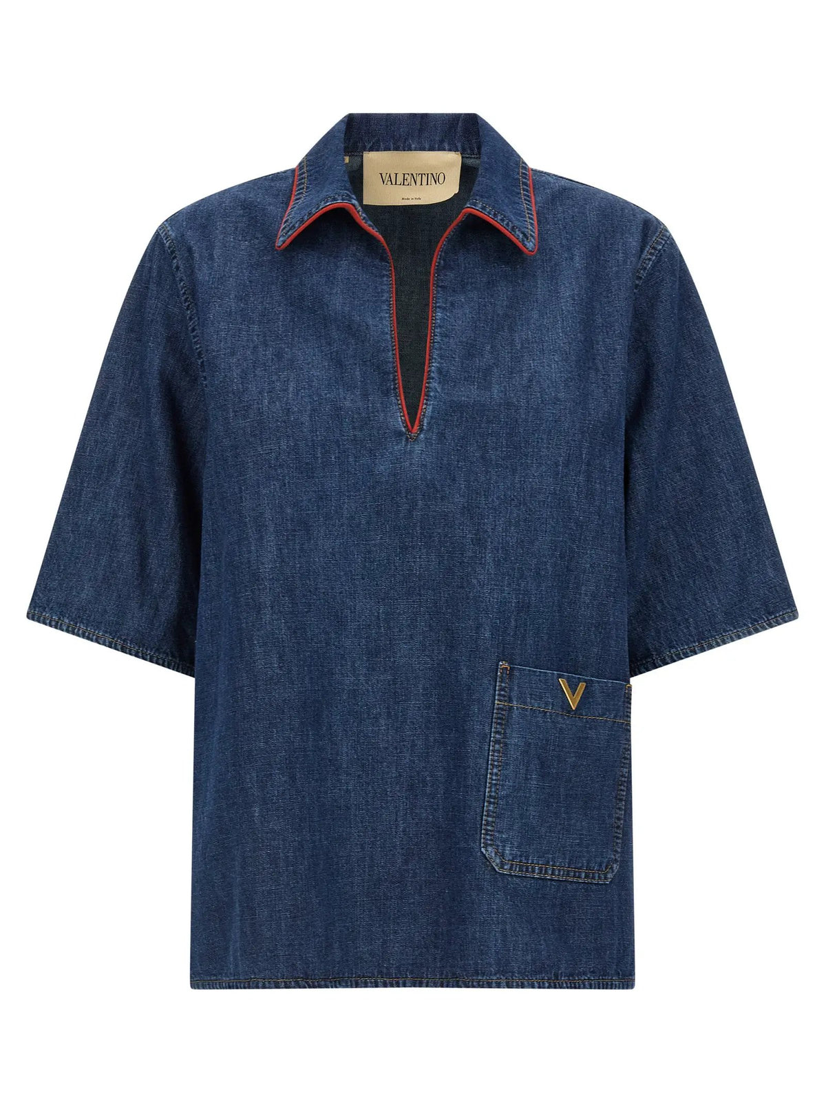 Valentino Garavani Blue Cotton Blouse