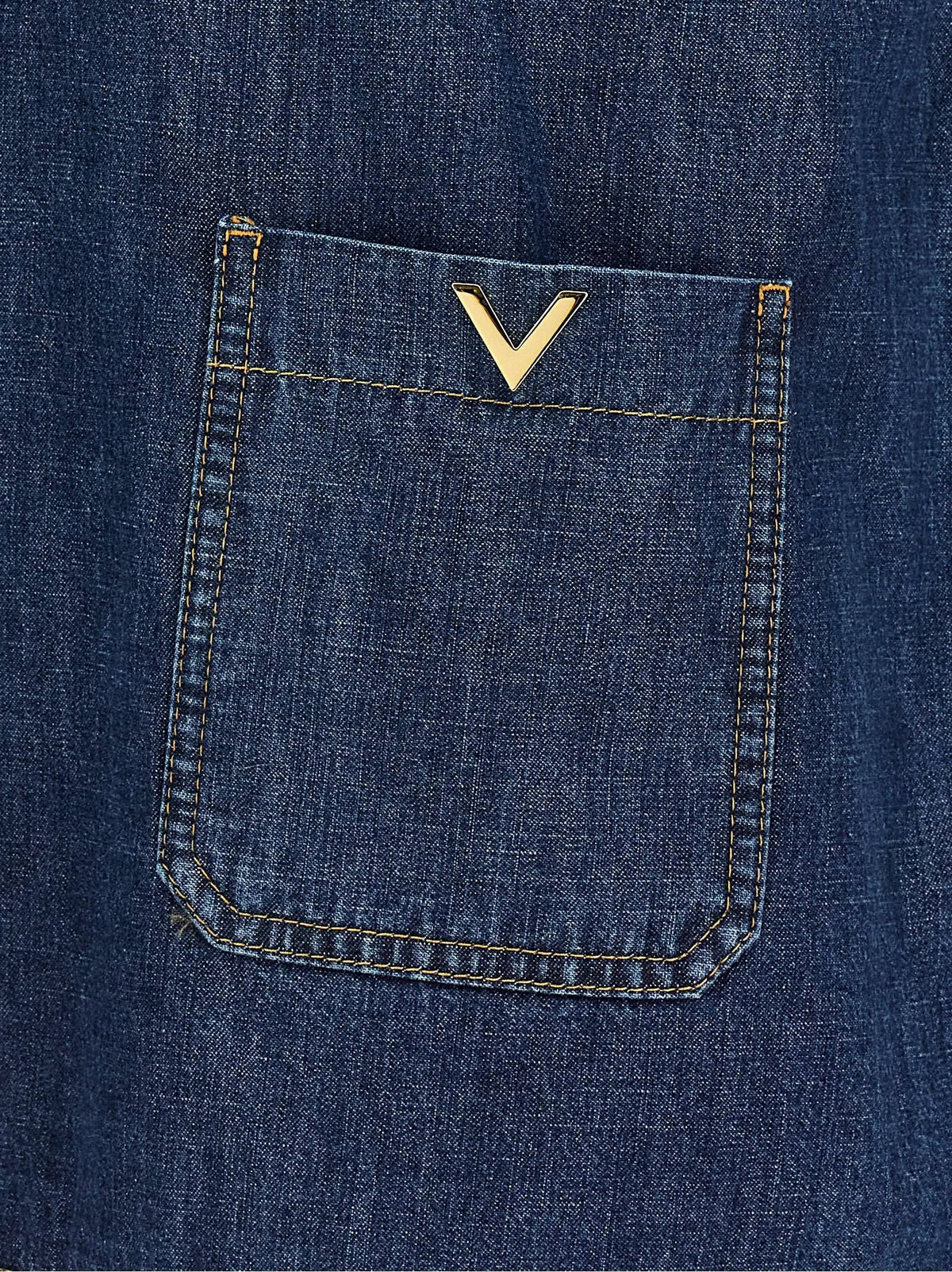 Valentino Garavani Blue Cotton Blouse