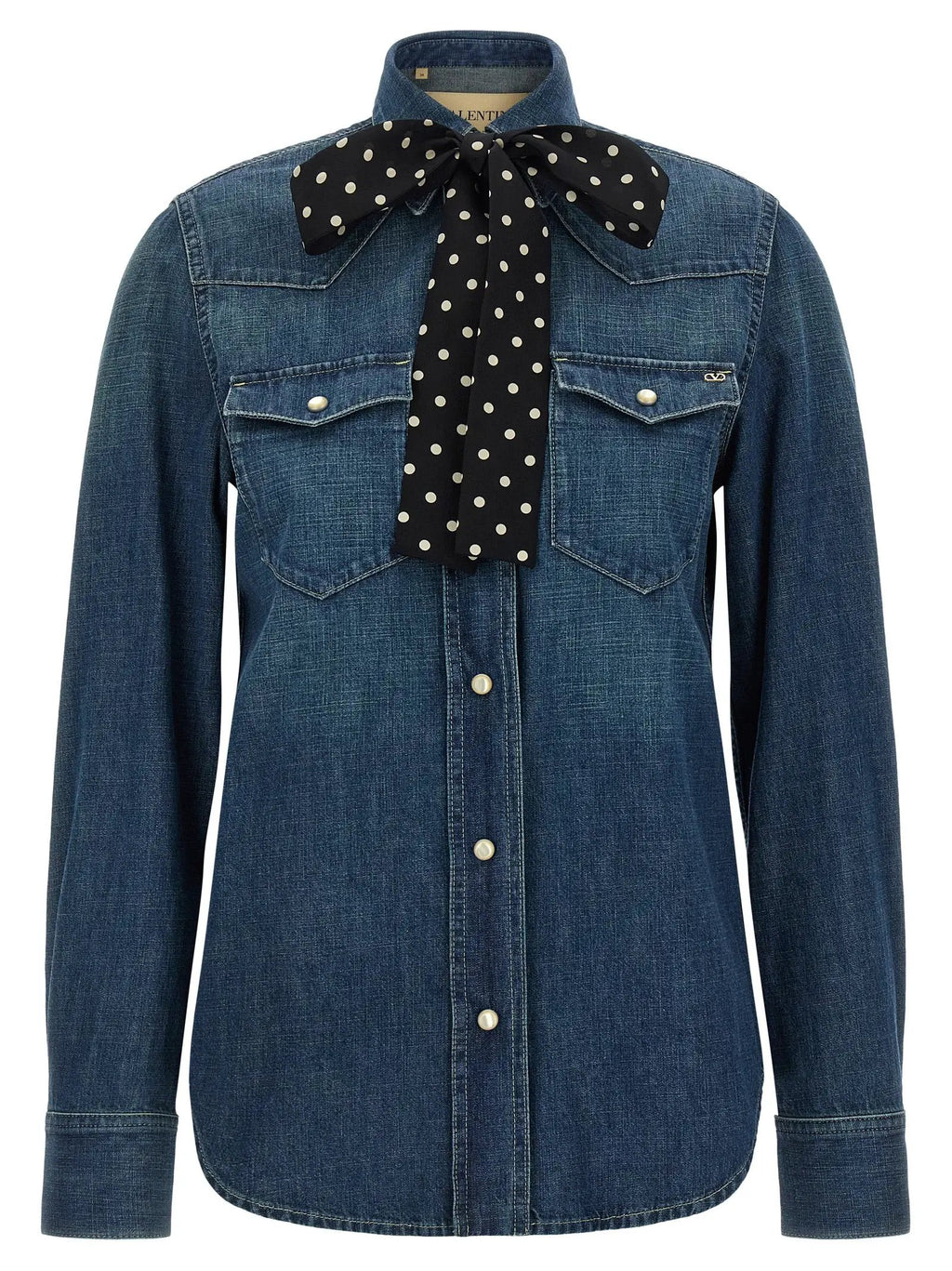 Valentino Garavani Valentino Garavani Blue Cotton Blouse