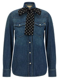 Valentino Garavani Valentino Garavani Blue Cotton Blouse