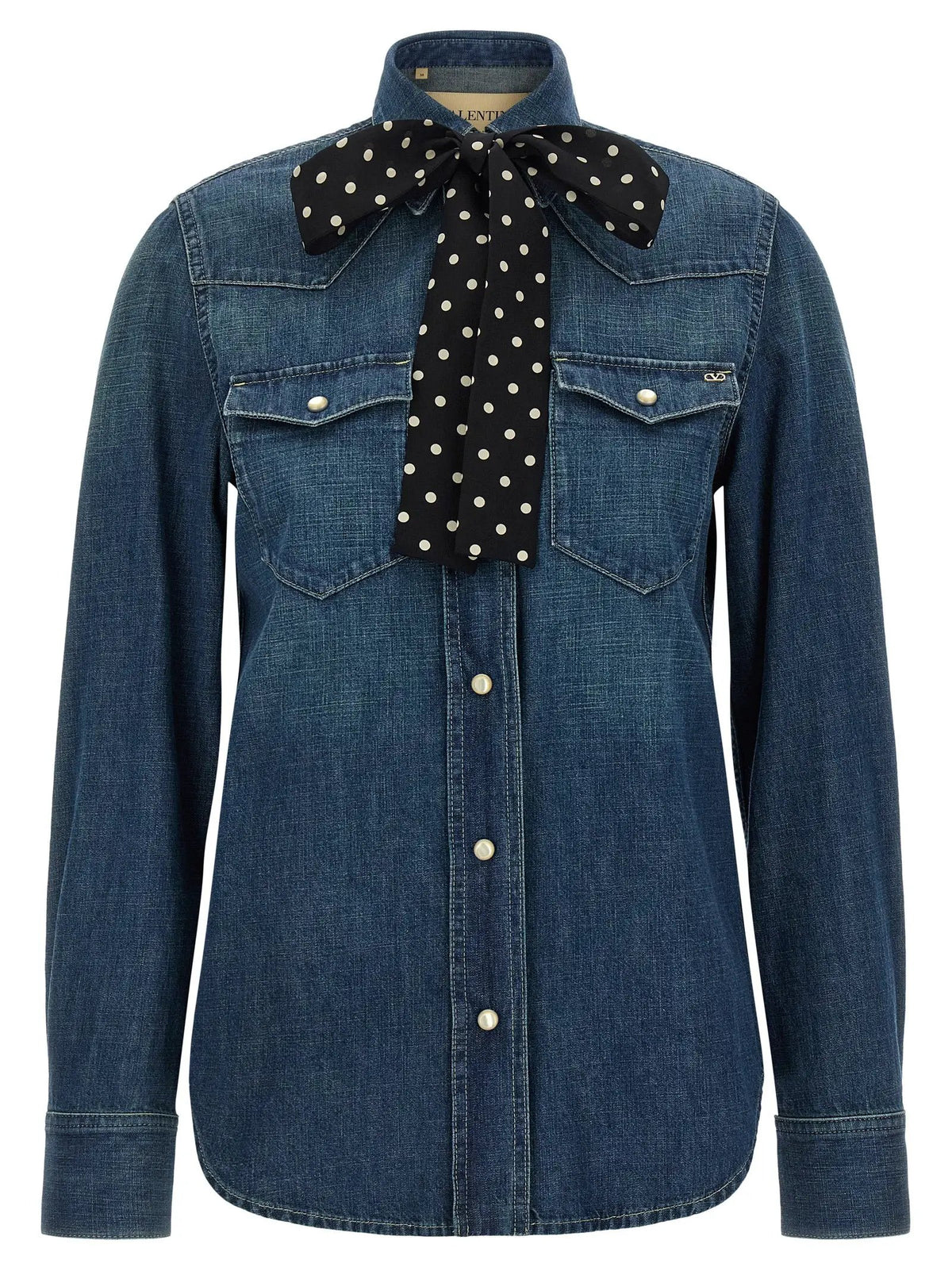 Valentino Garavani Valentino Garavani Blue Cotton Blouse