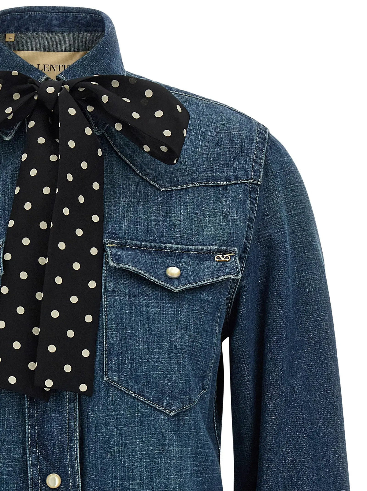 Valentino Garavani Valentino Garavani Blue Cotton Blouse