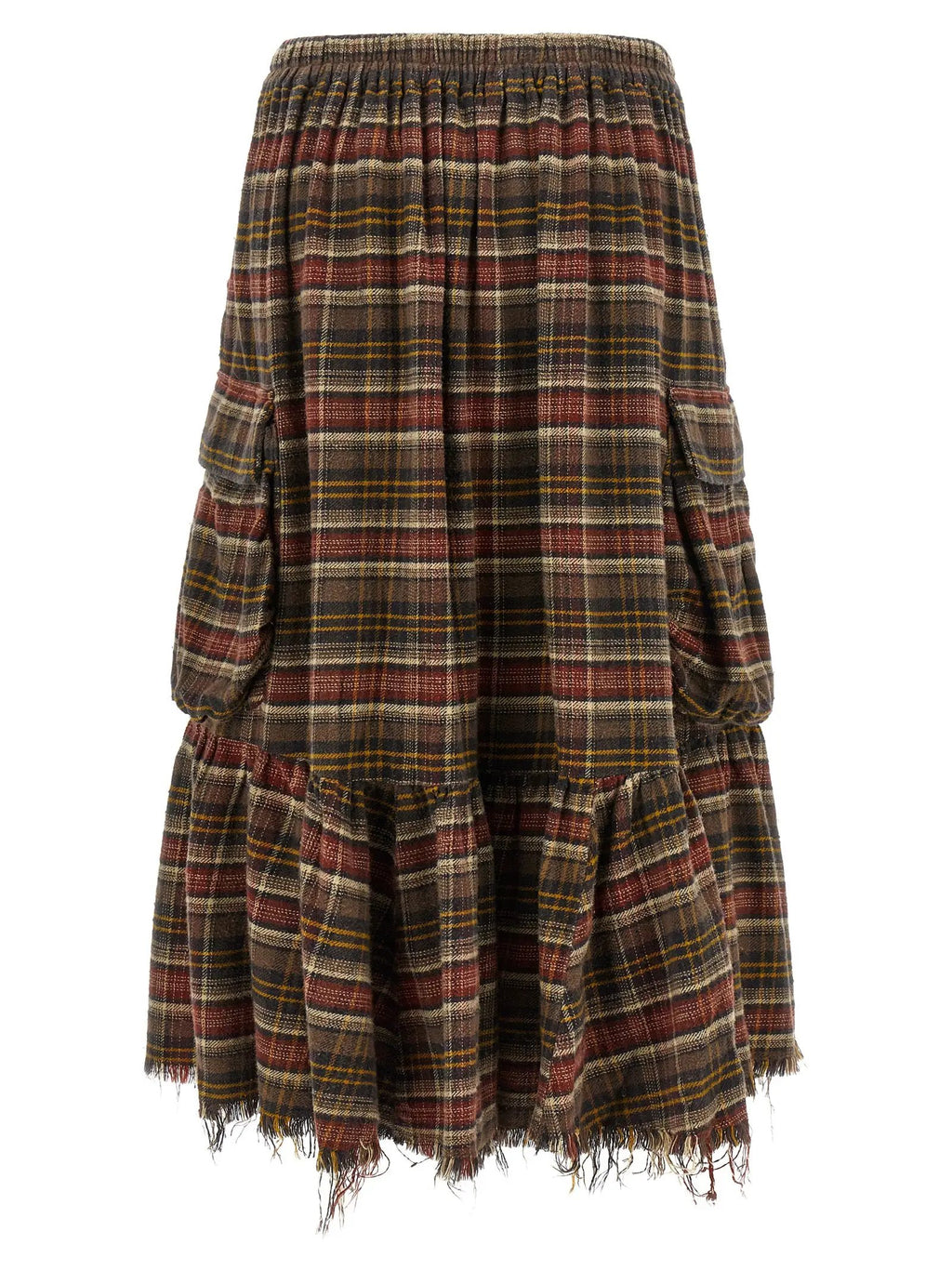 R13 Brown Cotton Mini Skirt