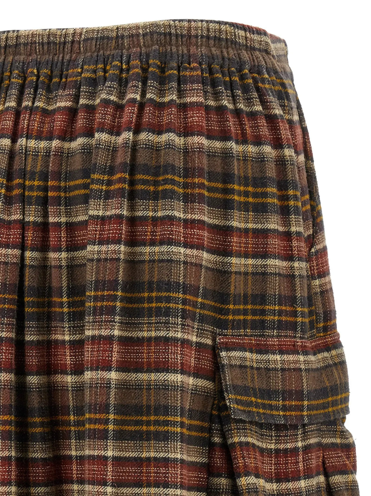 R13 Brown Cotton Mini Skirt