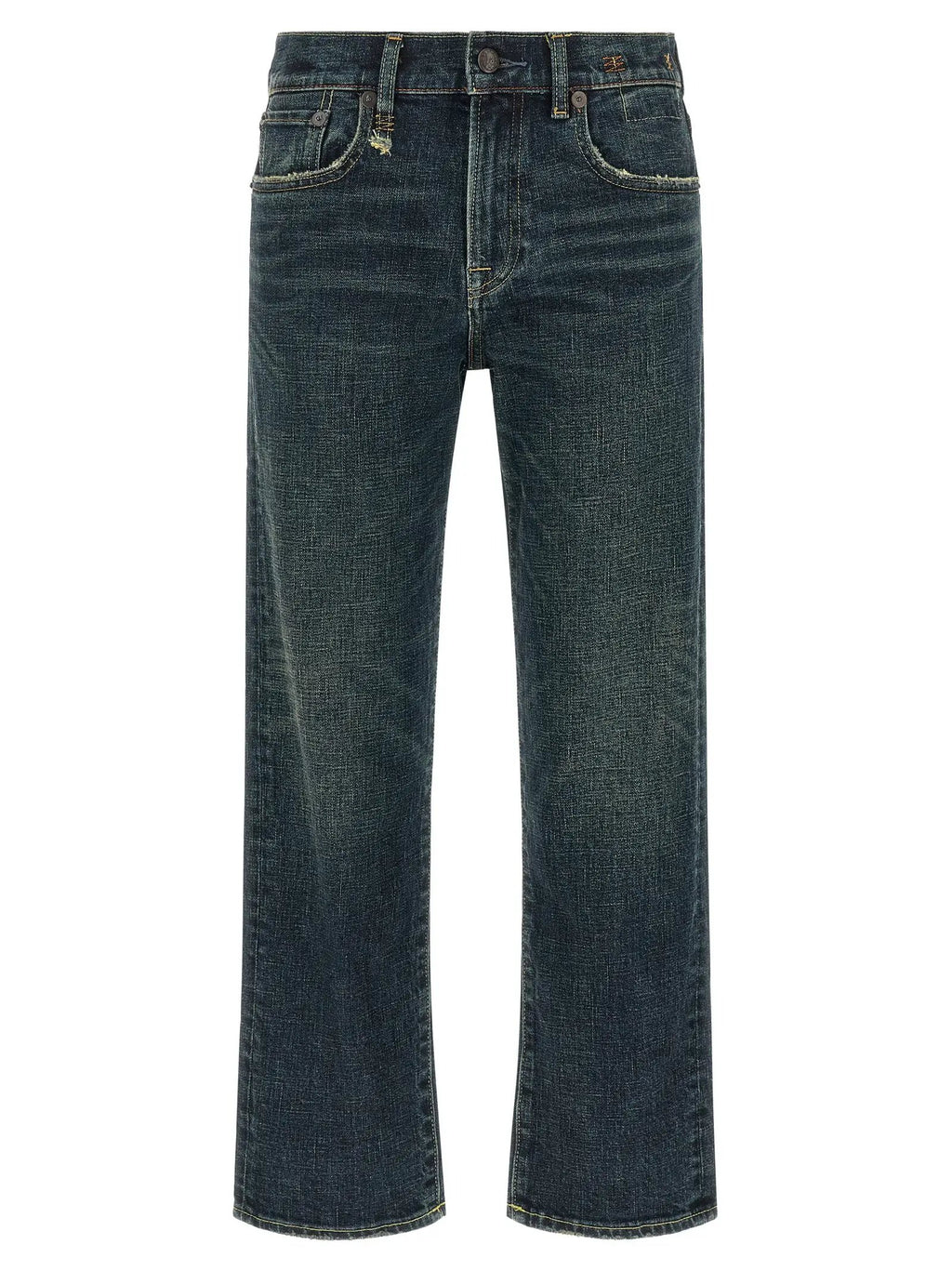 R13 Blue Cotton Straight-Leg Jeans