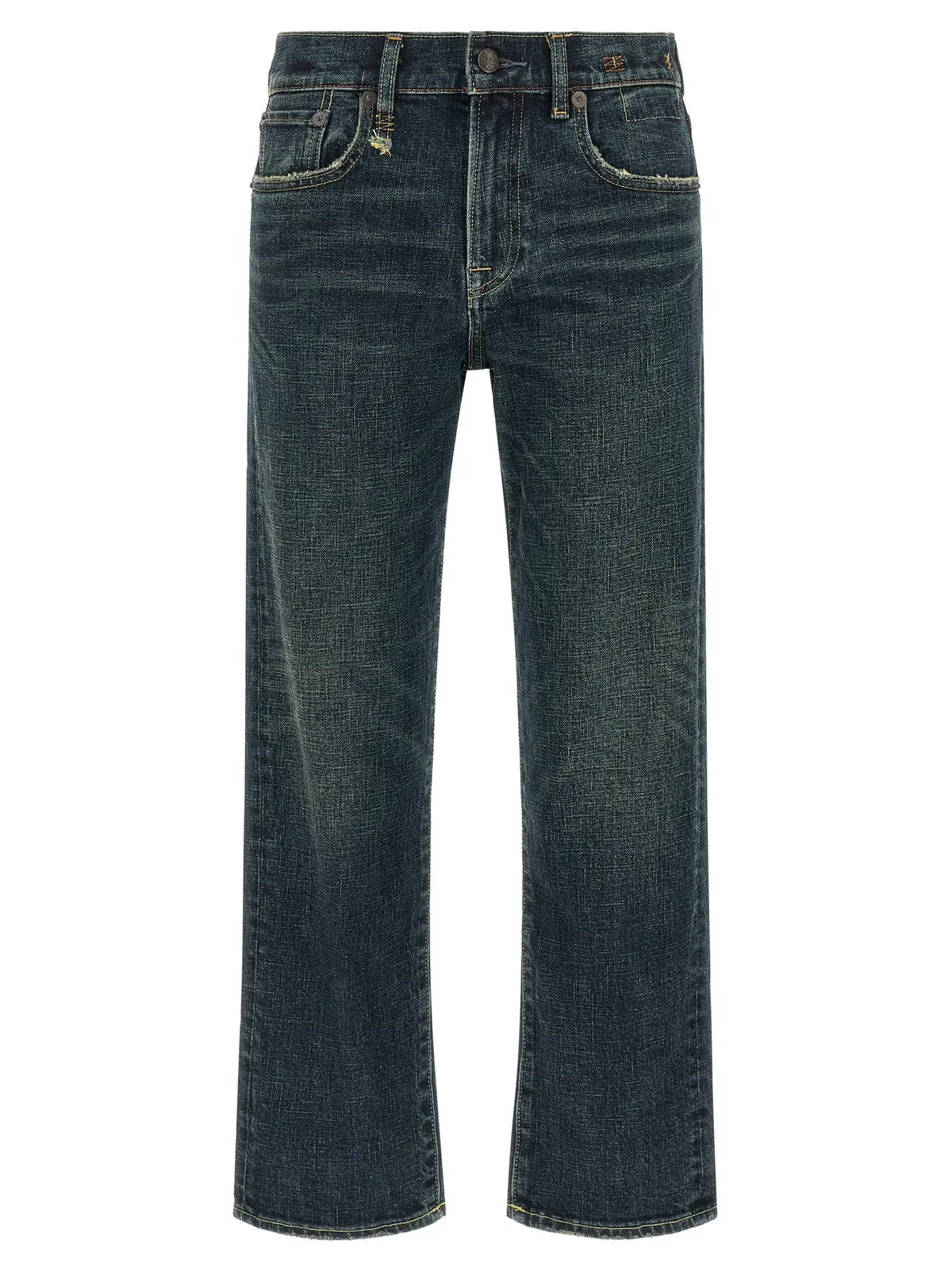 R13 Blue Cotton Straight-Leg Jeans