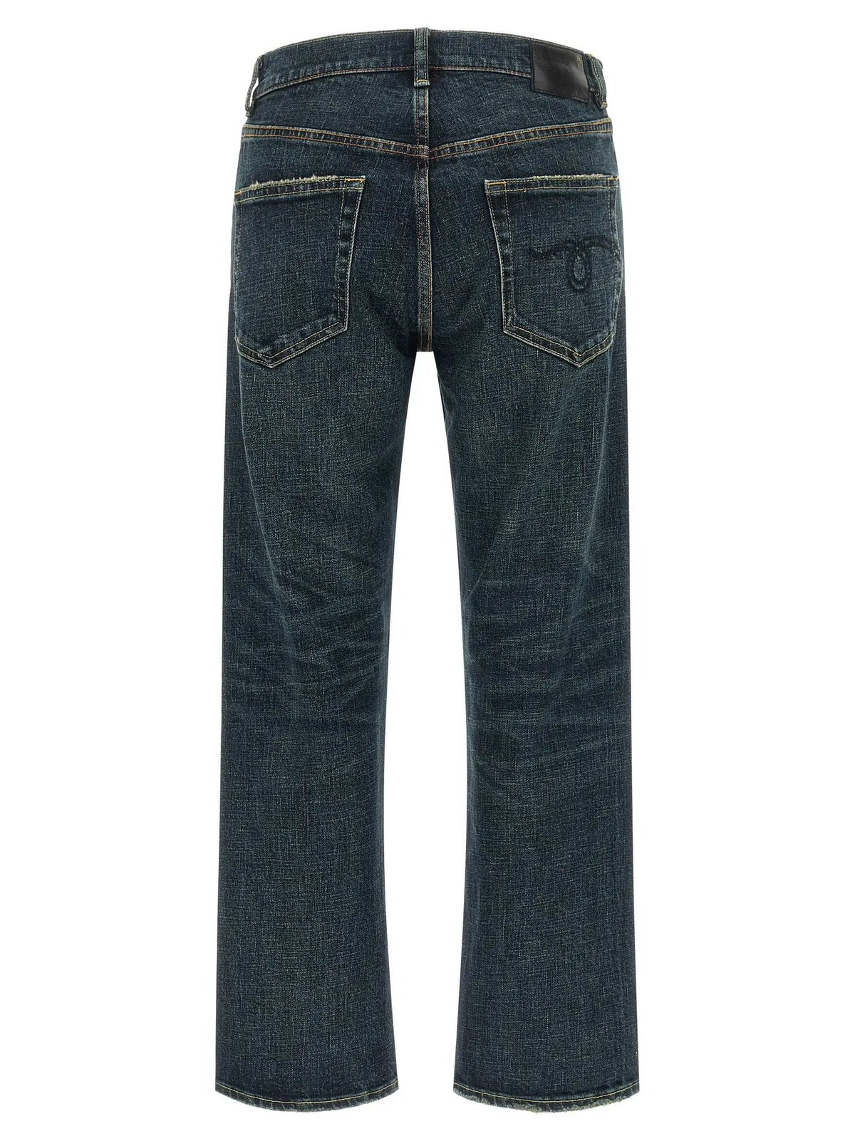R13 Blue Cotton Straight-Leg Jeans
