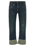 R13 Blue Cotton Straight-Leg Jeans