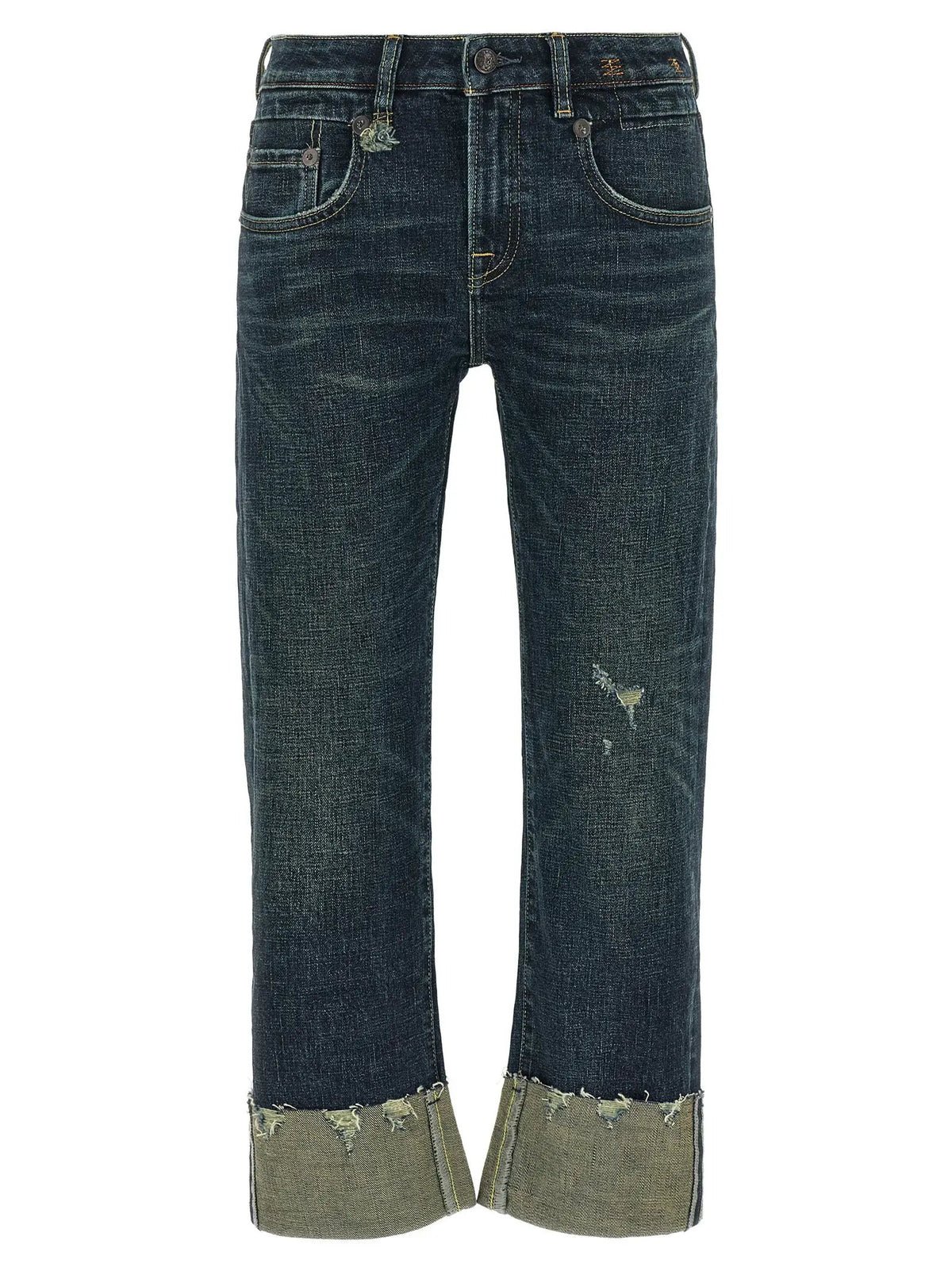 R13 Blue Cotton Straight-Leg Jeans