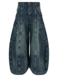 R13 Blue Cotton Jeans Denim