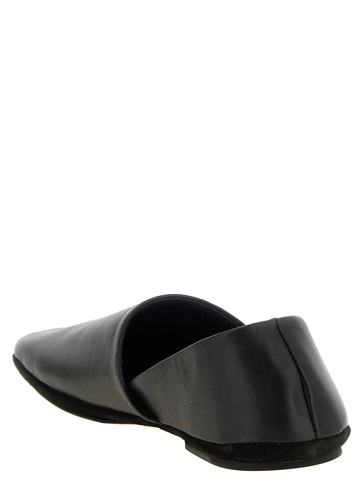 Lemaire Black Lamb Leather Slip-On Loafers