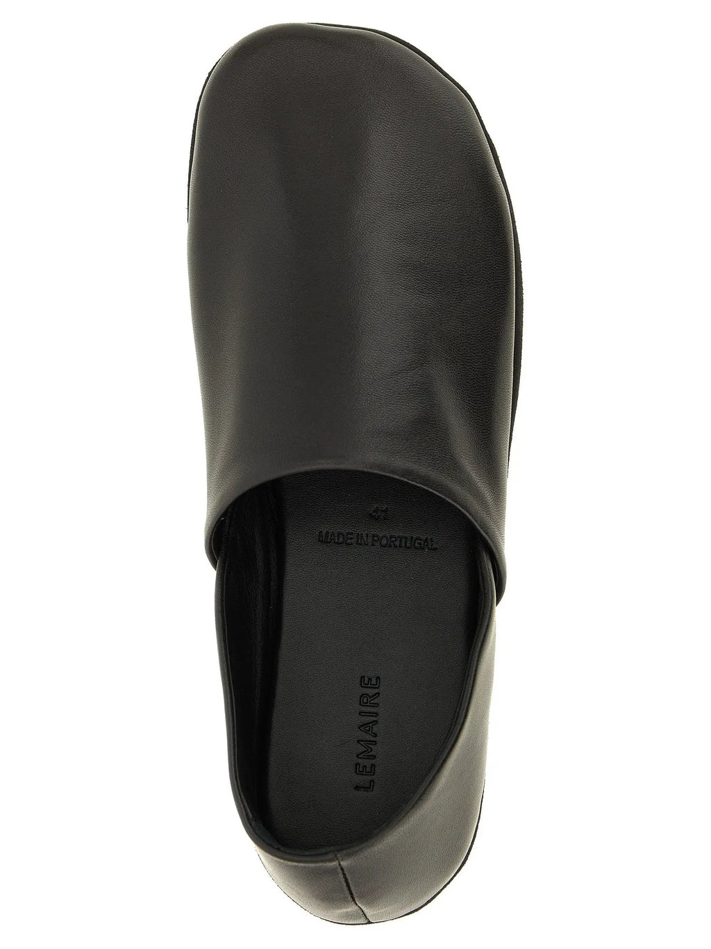 Lemaire Black Lamb Leather Slip-On Loafers