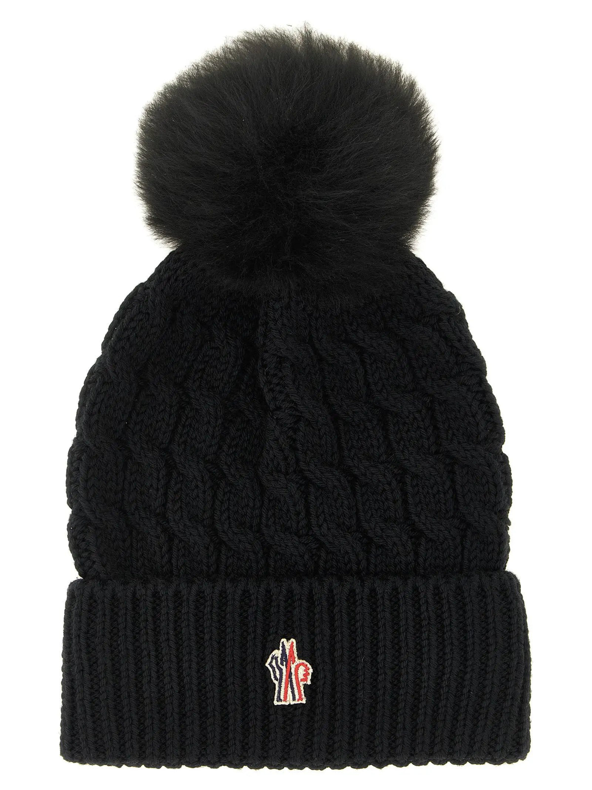 Moncler Grenoble Black Virgin Wool Beanie