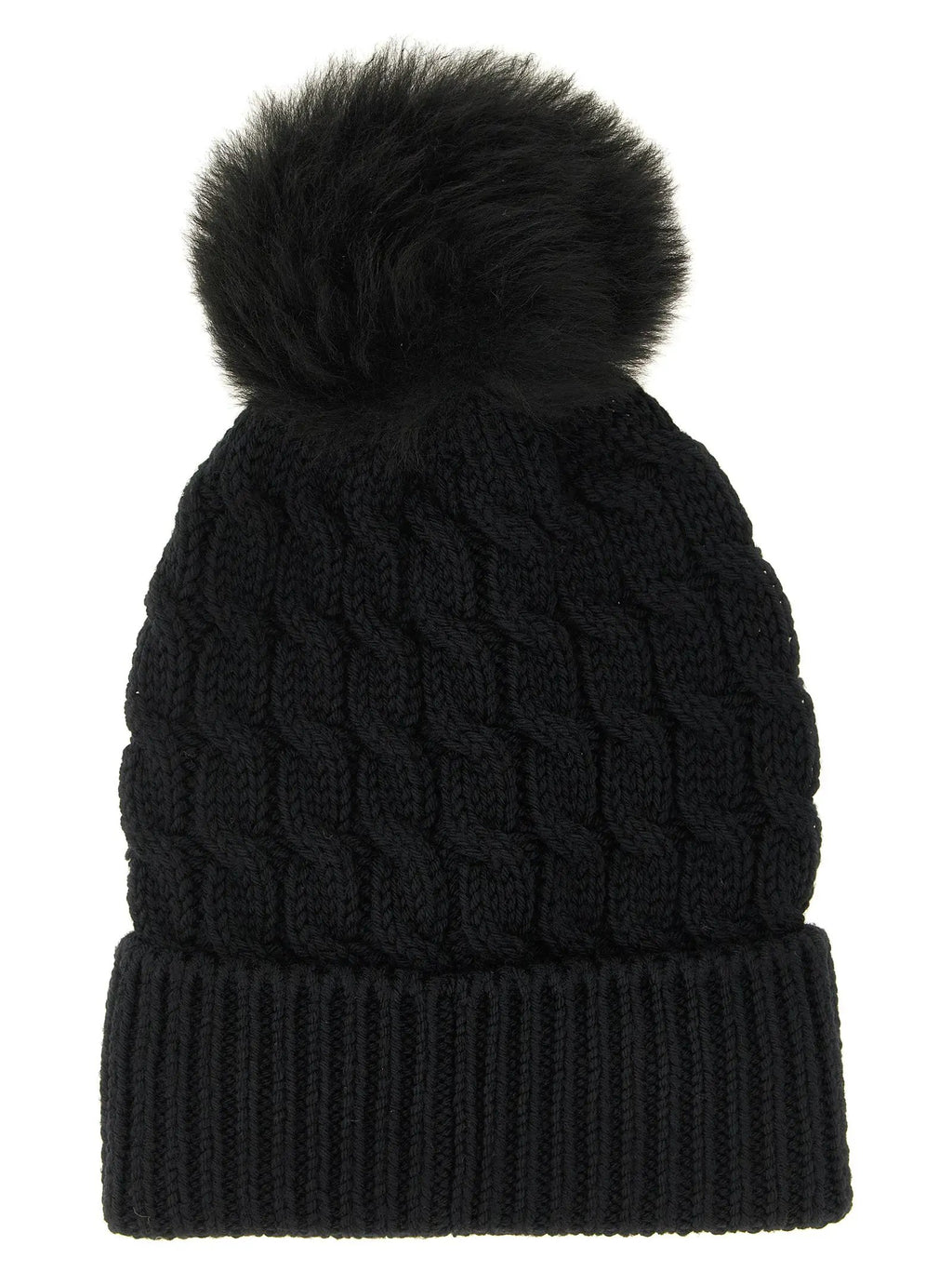 Moncler Grenoble Black Virgin Wool Beanie