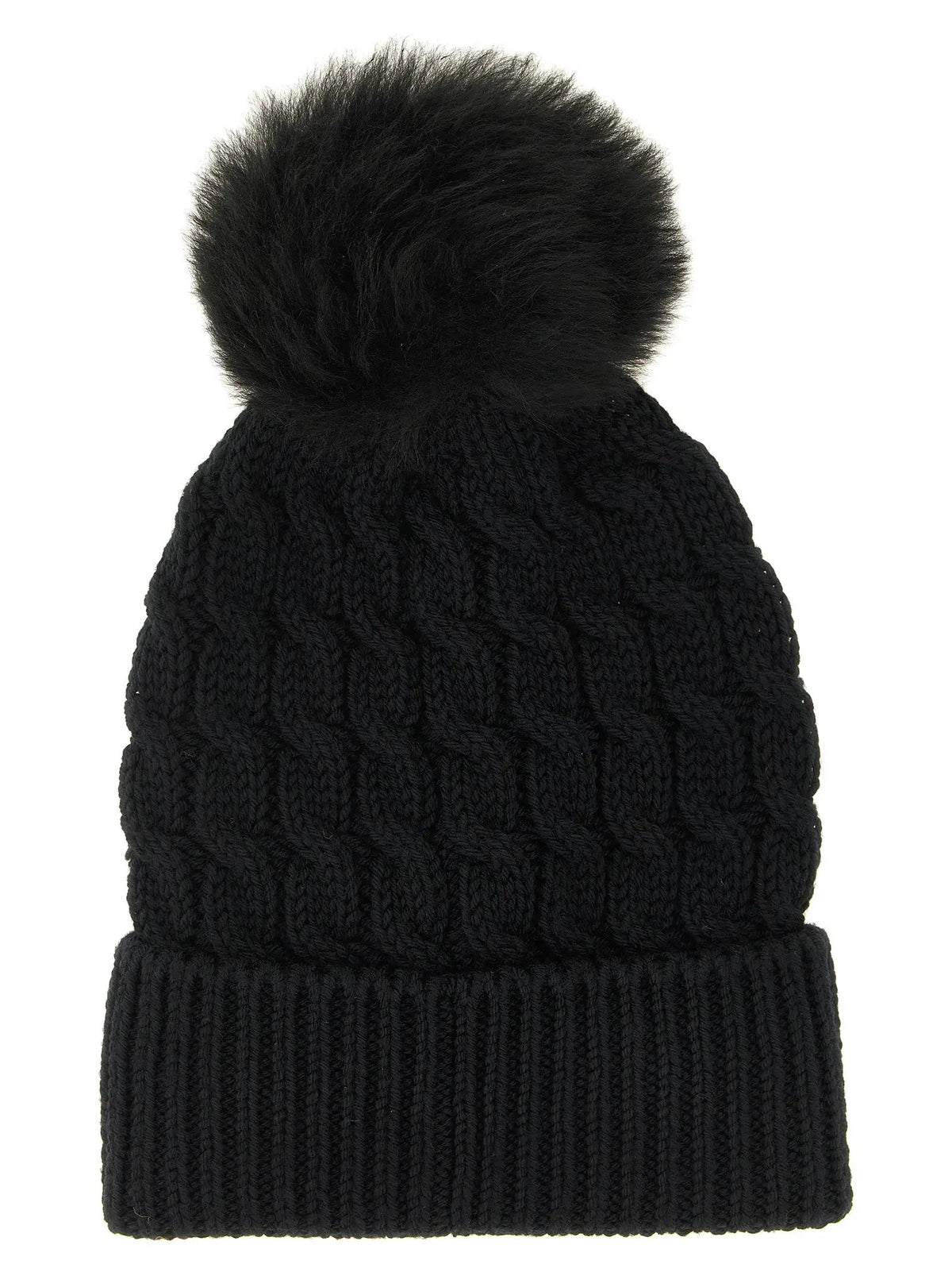 Moncler Grenoble Black Virgin Wool Beanie