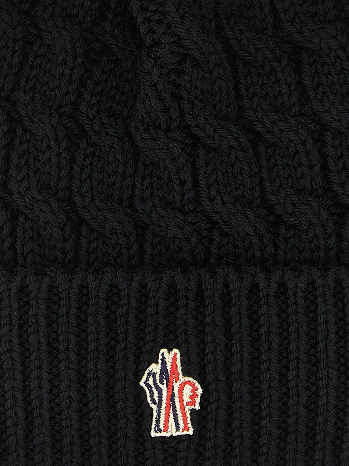 Moncler Grenoble Black Virgin Wool Beanie