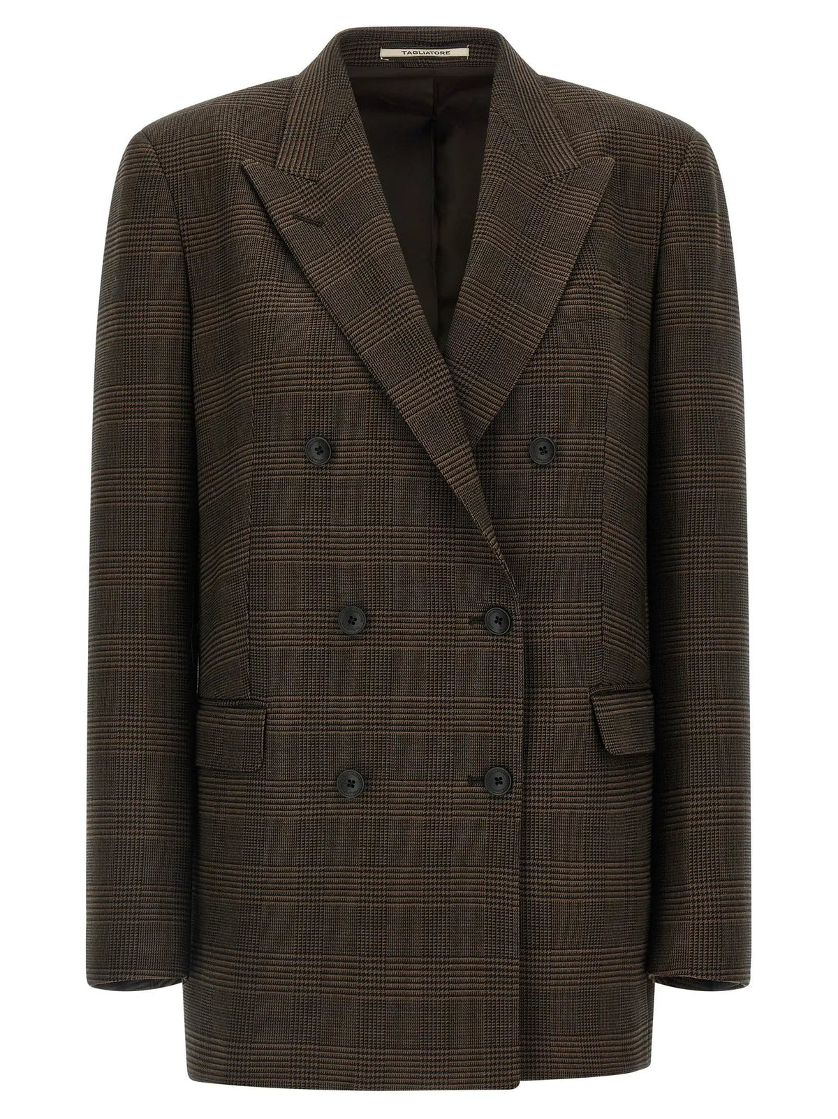 Blazer Tagliatore en laine vierge marron