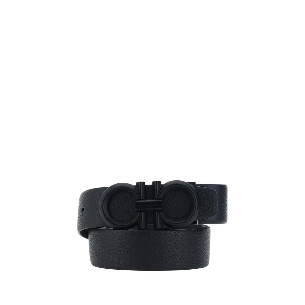 Ferragamo Ferragamo Black Calf Leather Bos Taurus Regular Belt