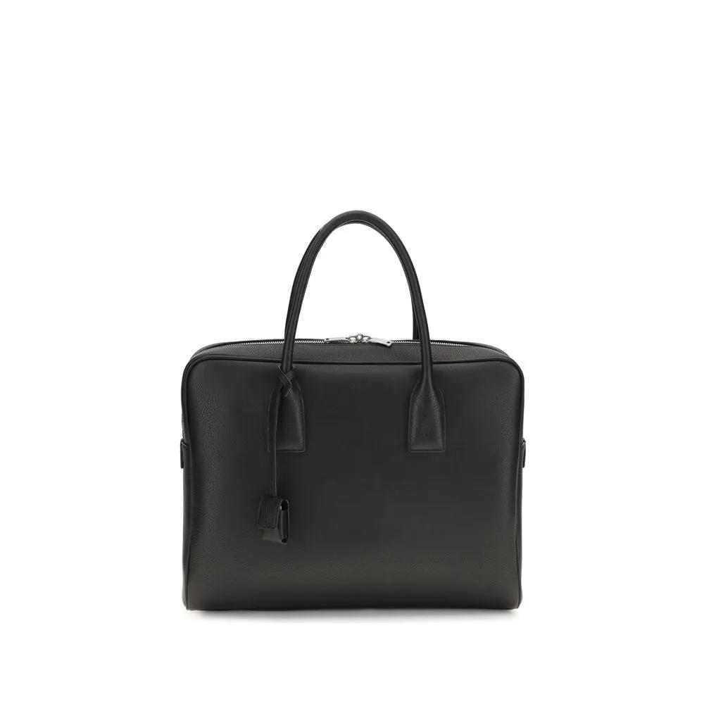 Saint Laurent Black Calf Leather Bos Taurus Handbag