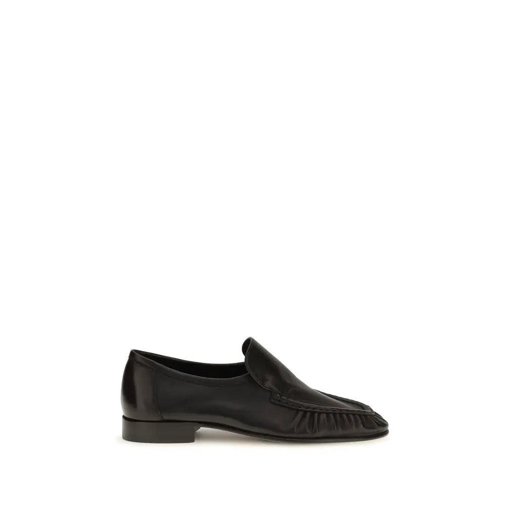 The Row The Row Brown Suede Leather Slip-On Loafers