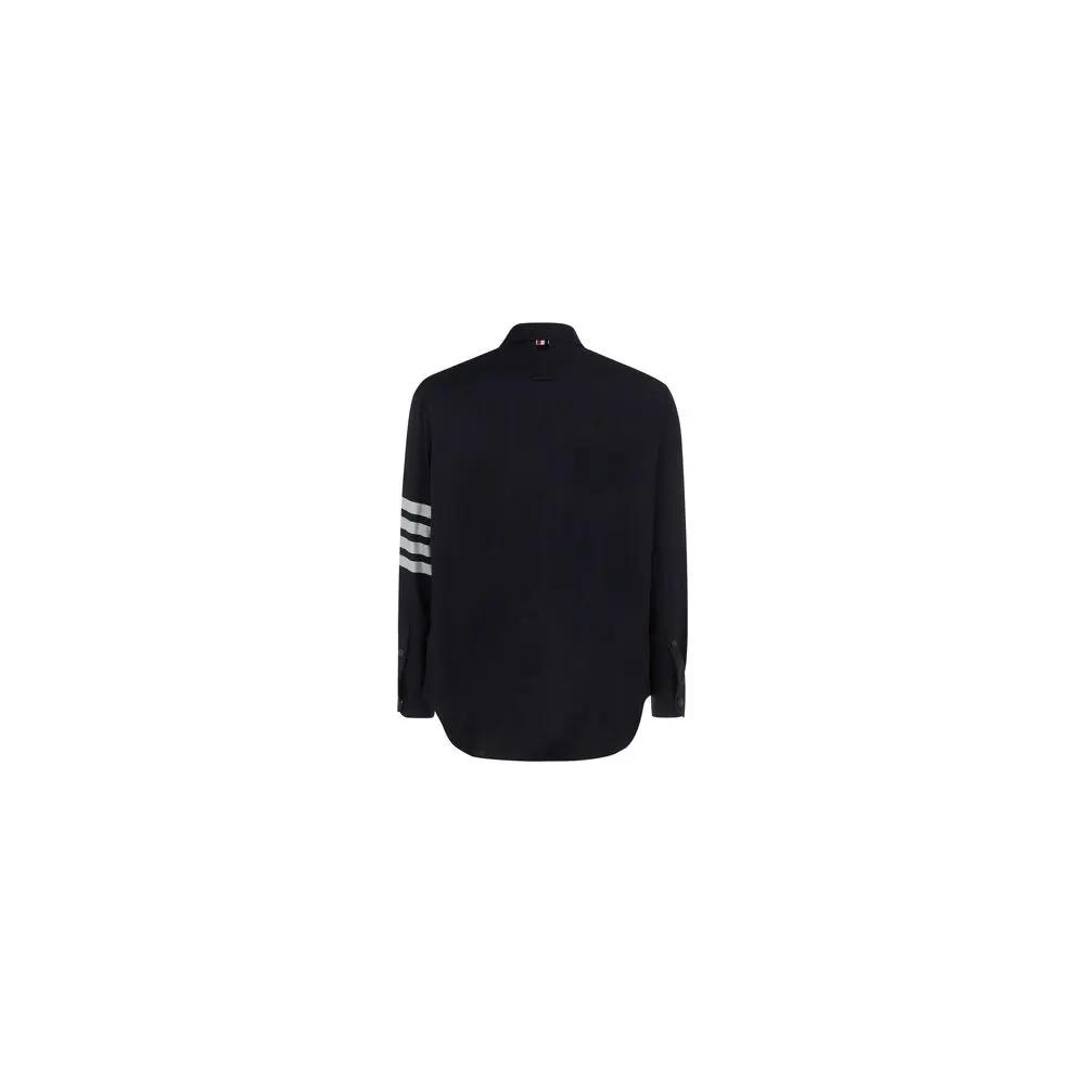Thom Browne Thom Browne Blue Wool Oves Aries Dress Shirt