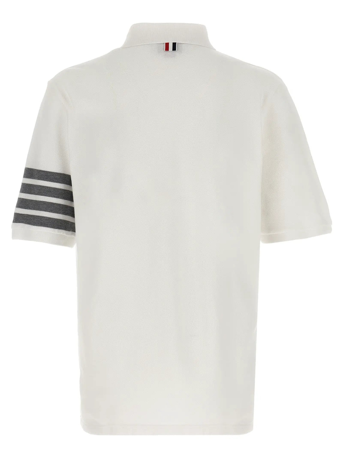 Thom Browne White Cotton Polo Shirt