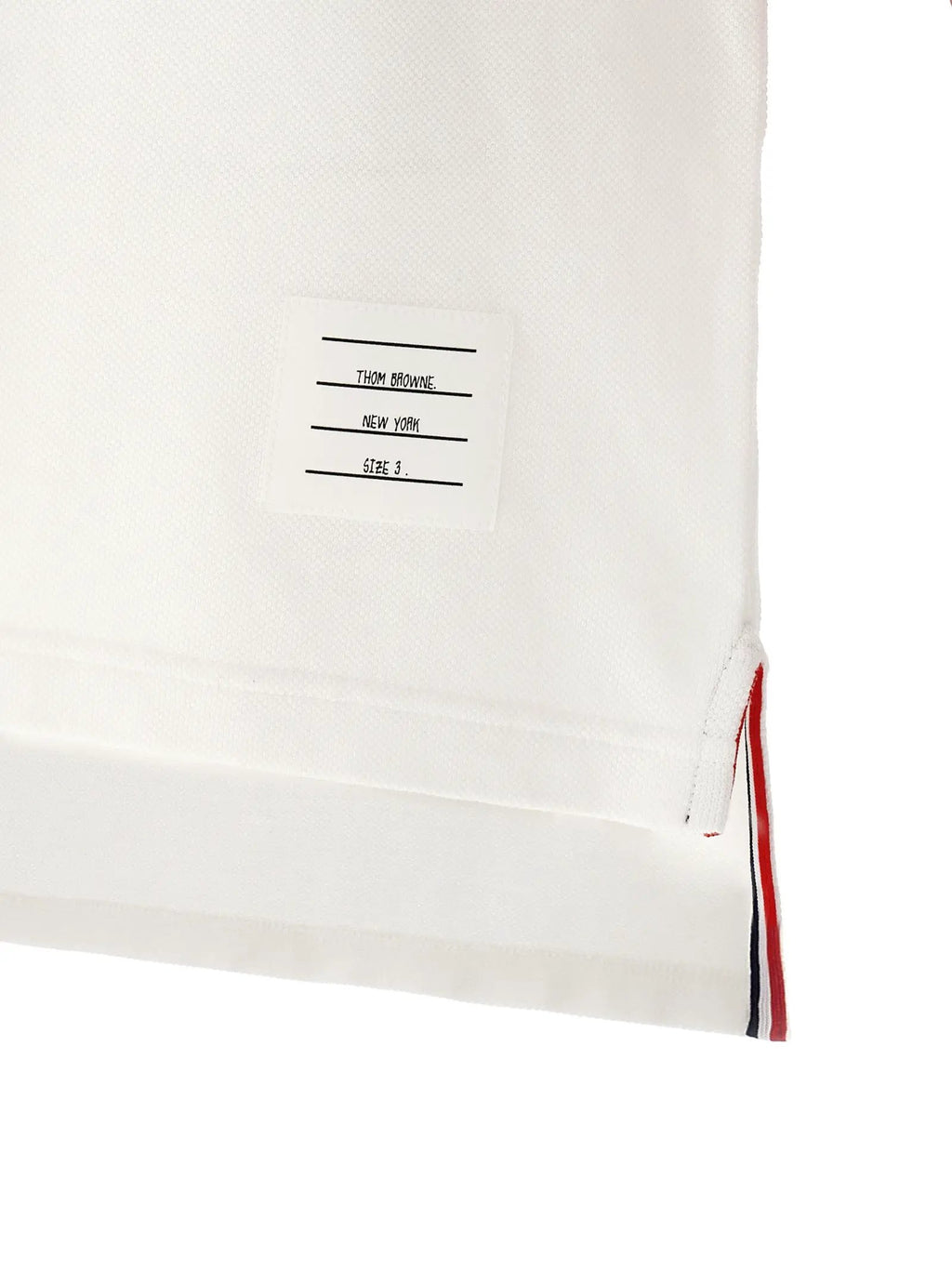 Thom Browne White Cotton Polo Shirt
