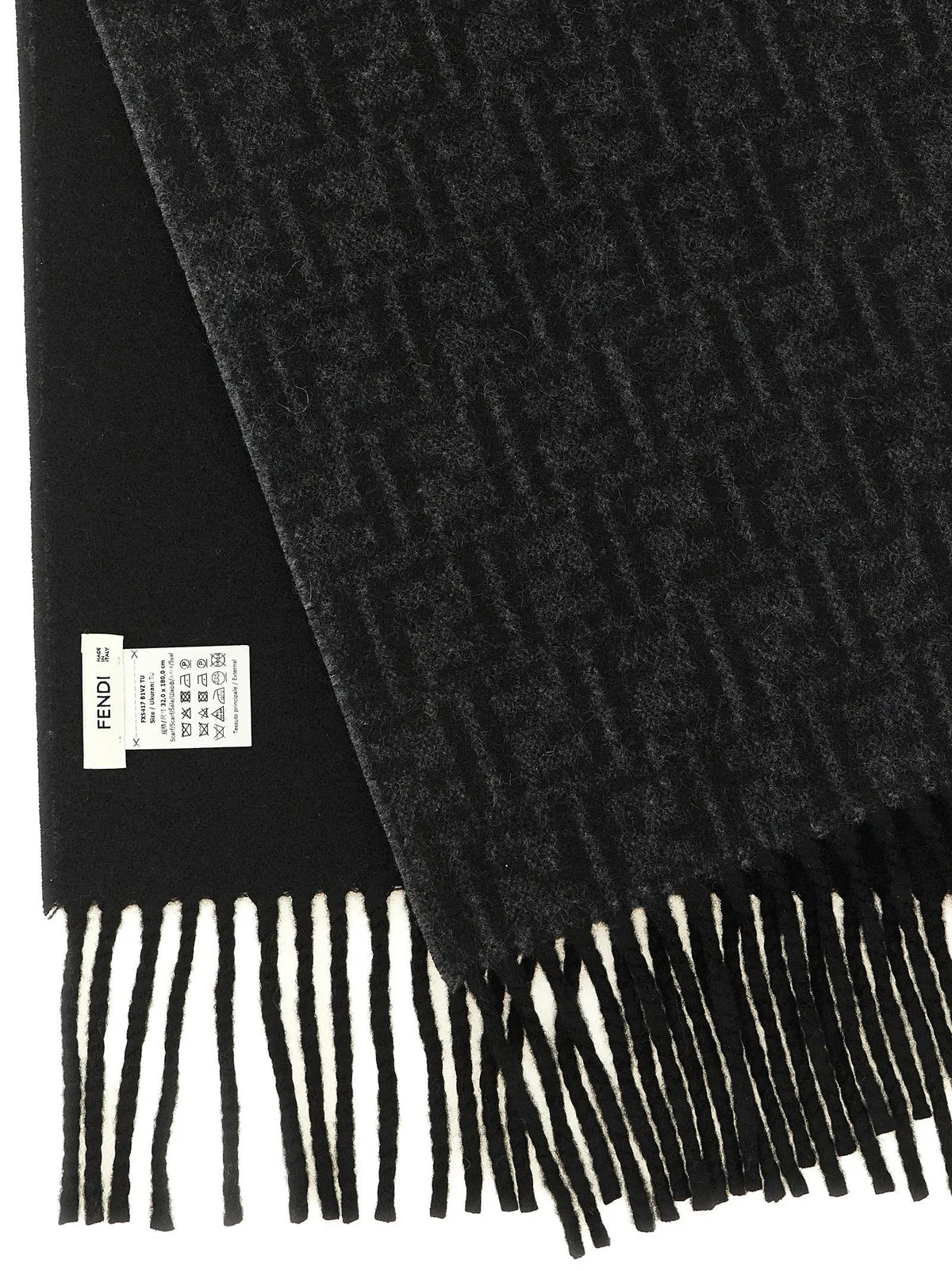 Fendi Black Wool Foulard