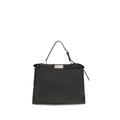 Fendi Black Calf Leather Bos Taurus Shoulder Bag