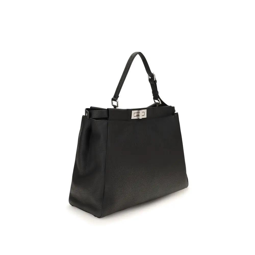 Fendi Fendi Black Calf Leather Bos Taurus Shoulder Bag