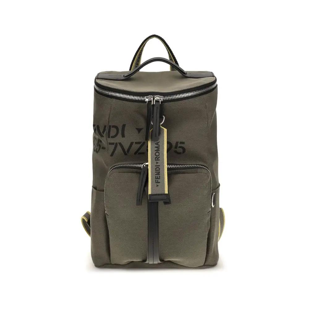 Fendi Fendi Bicolor Cotton Backpack