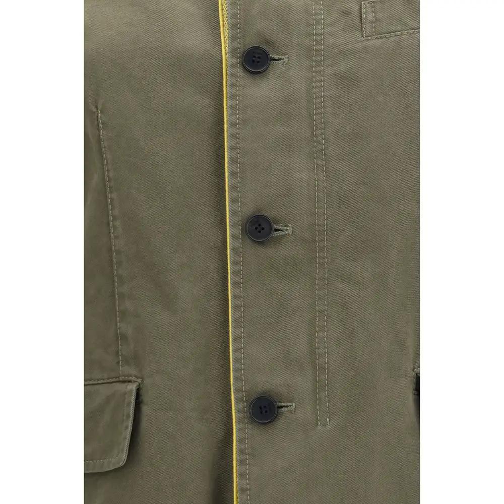 Fendi Bicolor Cotton Full-Length Jacket