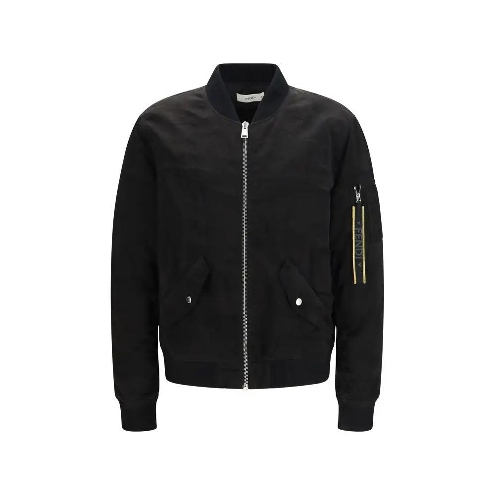 Fendi Black Polyamide Bomber