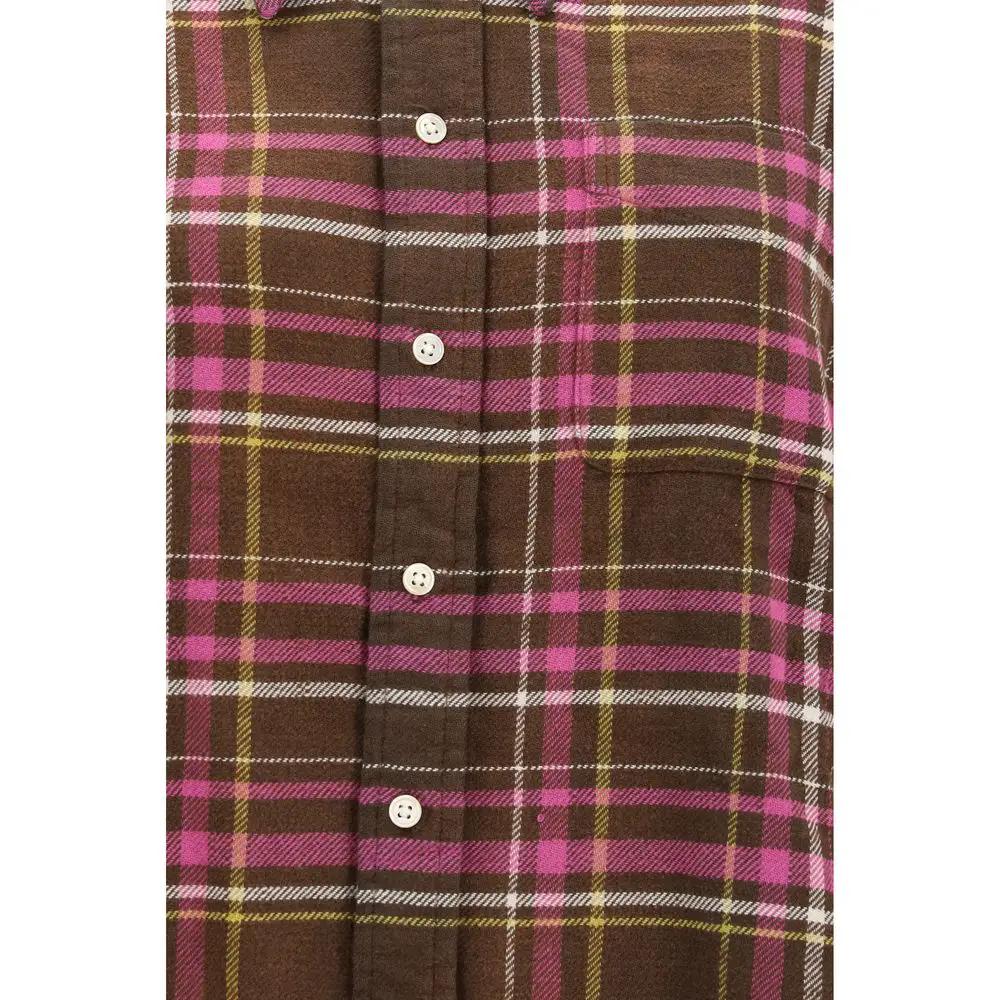 R13 R13 Brown Cotton Pattern Shirt
