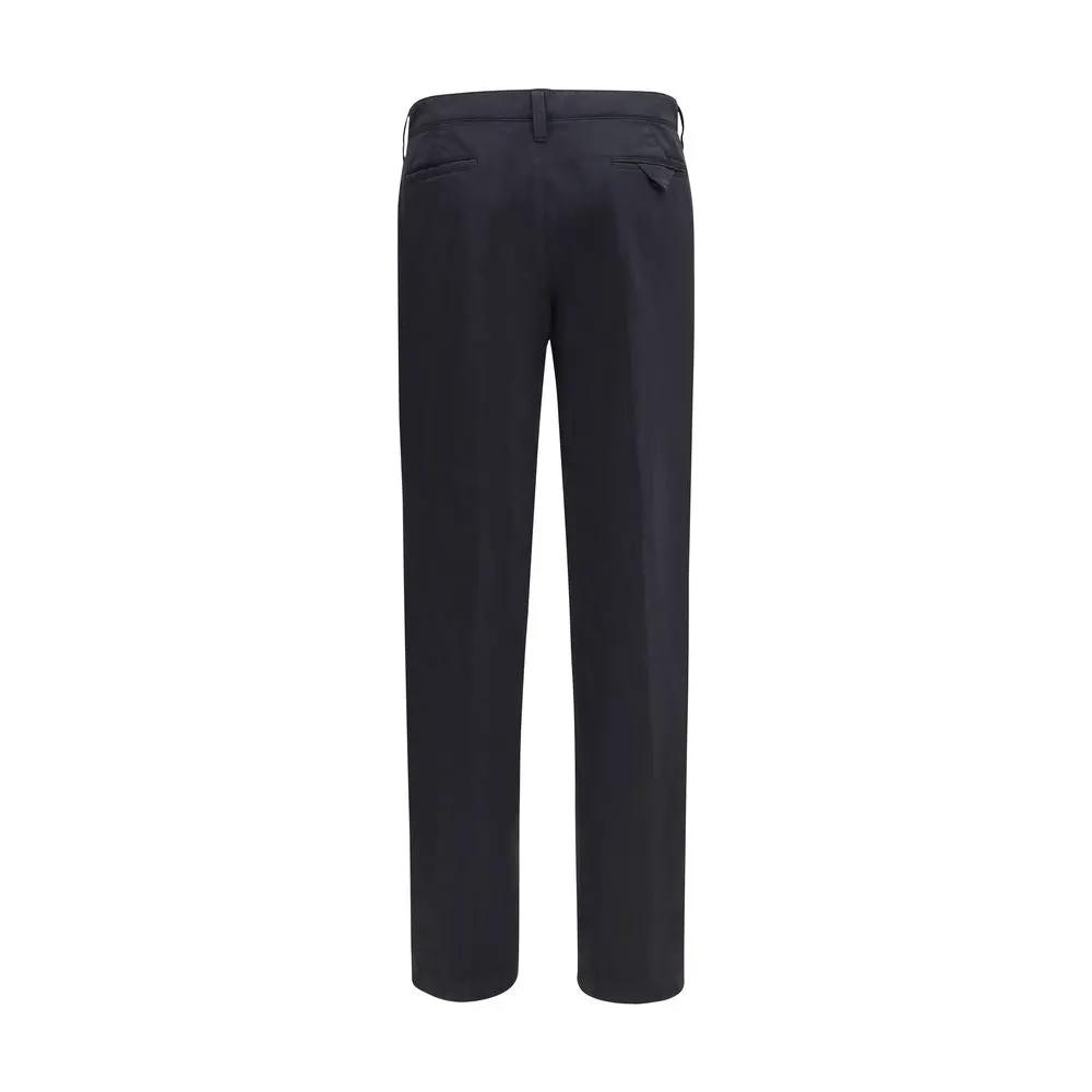 Prada Blue Cotton Casual Pants