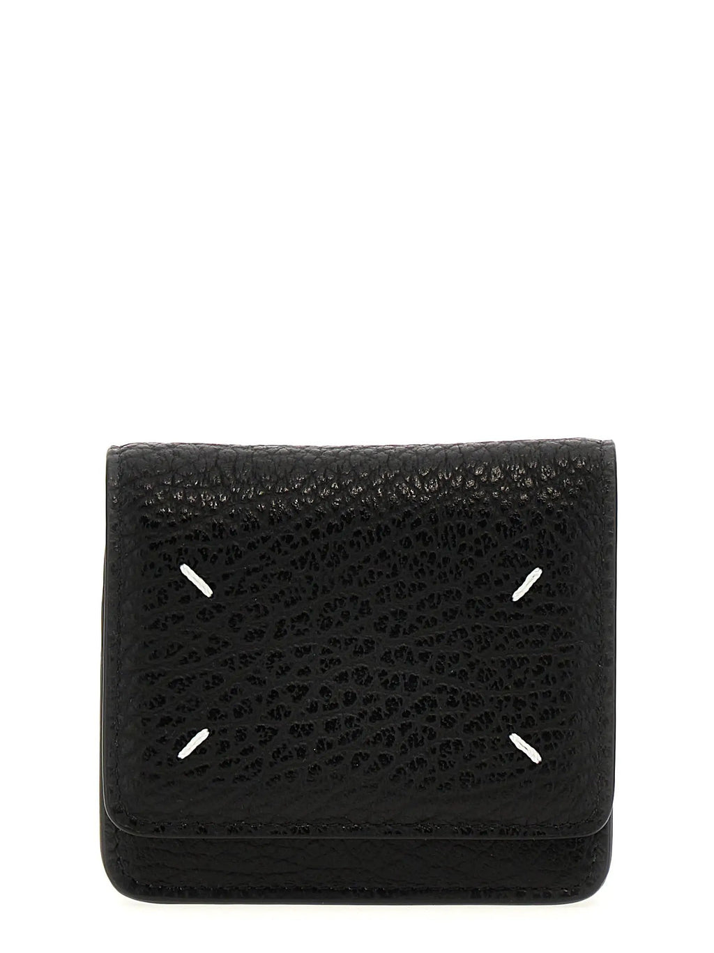 Porte-cartes en cuir de veau noir Maison Margiela