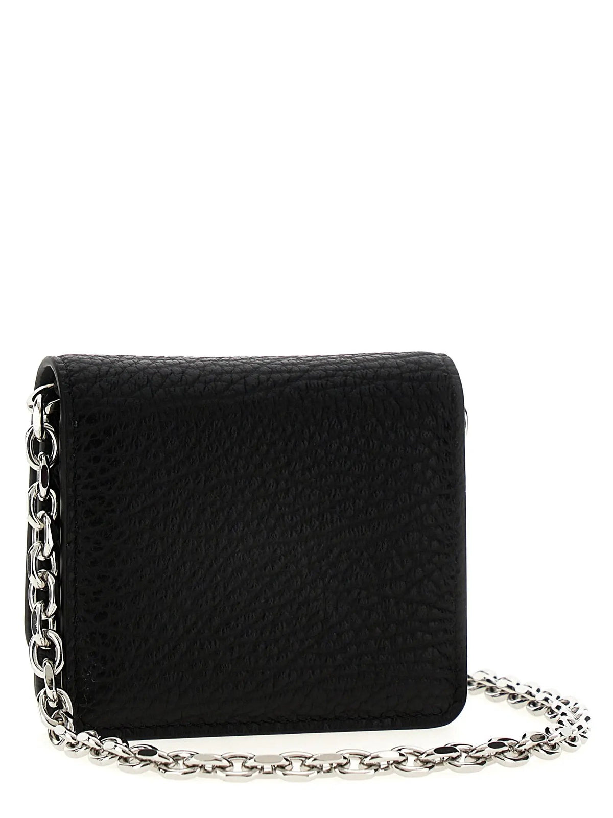 Porte-cartes en cuir de veau noir Maison Margiela