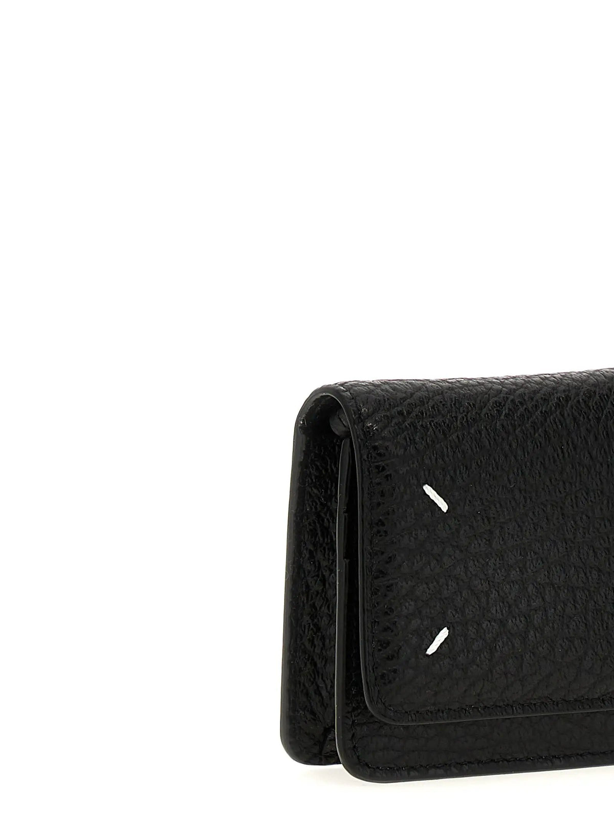 Porte-cartes en cuir de veau noir Maison Margiela