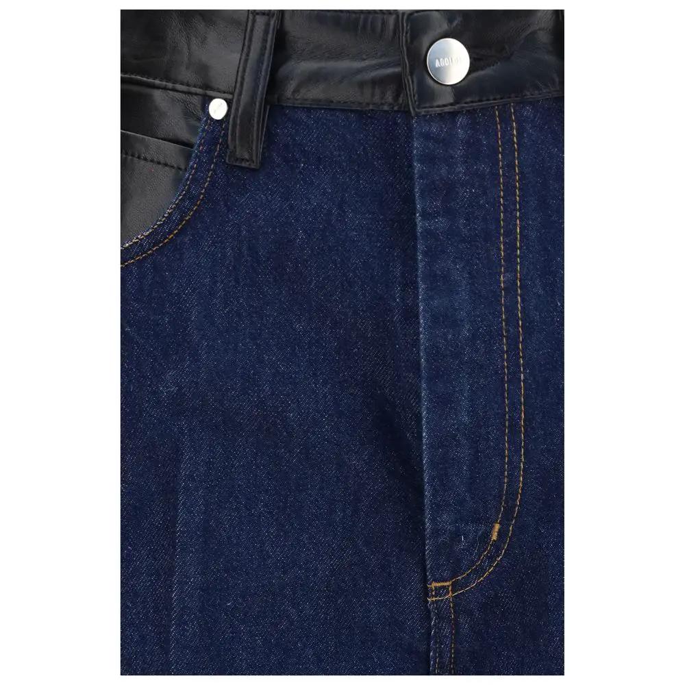 Agolde Blue Recycled Cotton Straight-Leg Jeans
