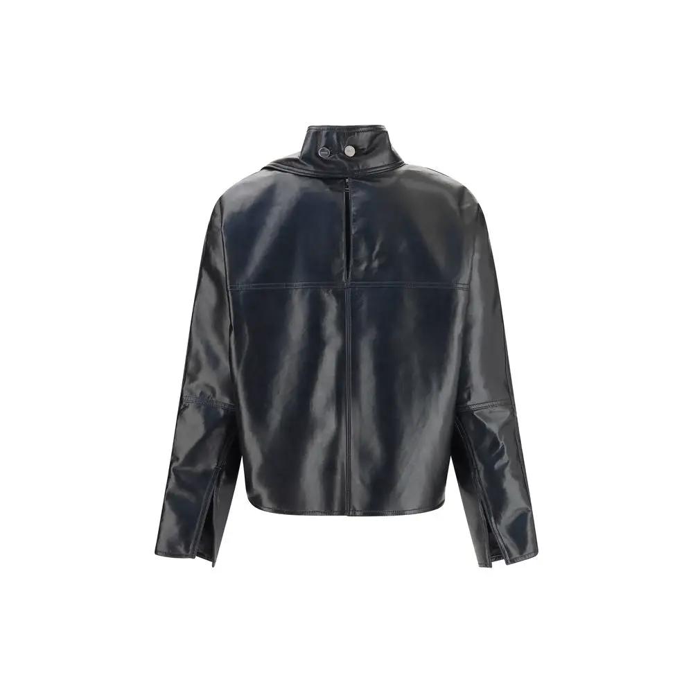 Agolde Agolde Black Recycled Leather Shirt
