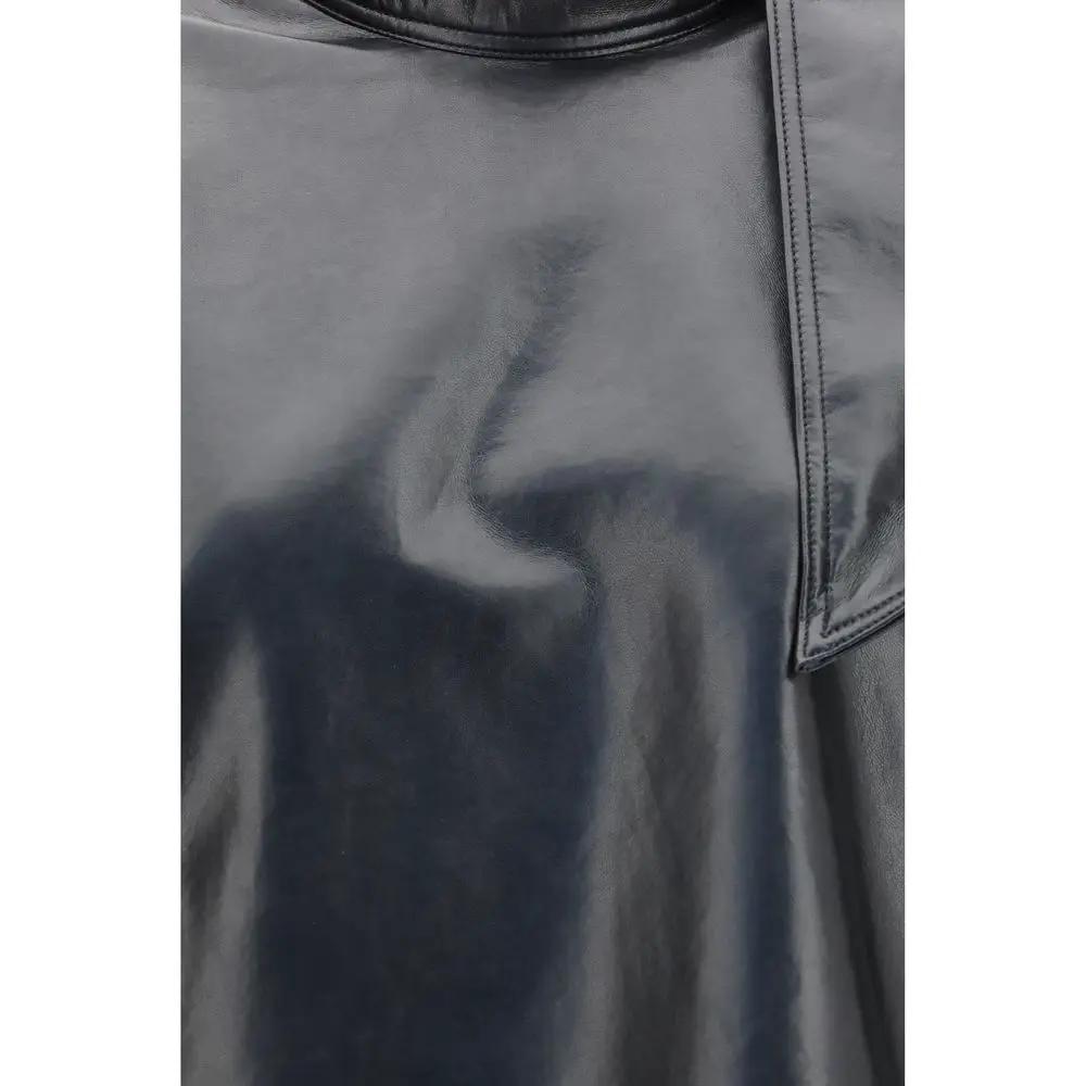 Agolde Black Recycled Leather Shirt
