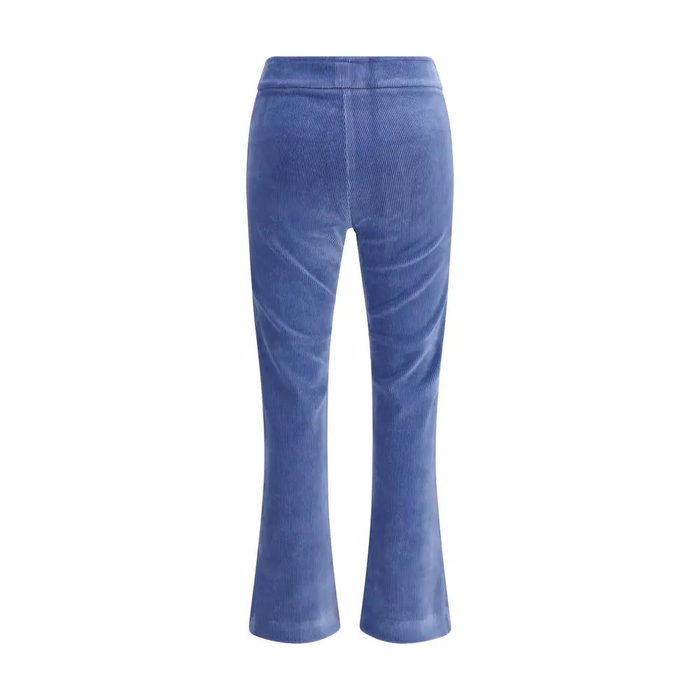 Avenue Montaigne Avenue Montaigne Blue Cotton Flared Pants