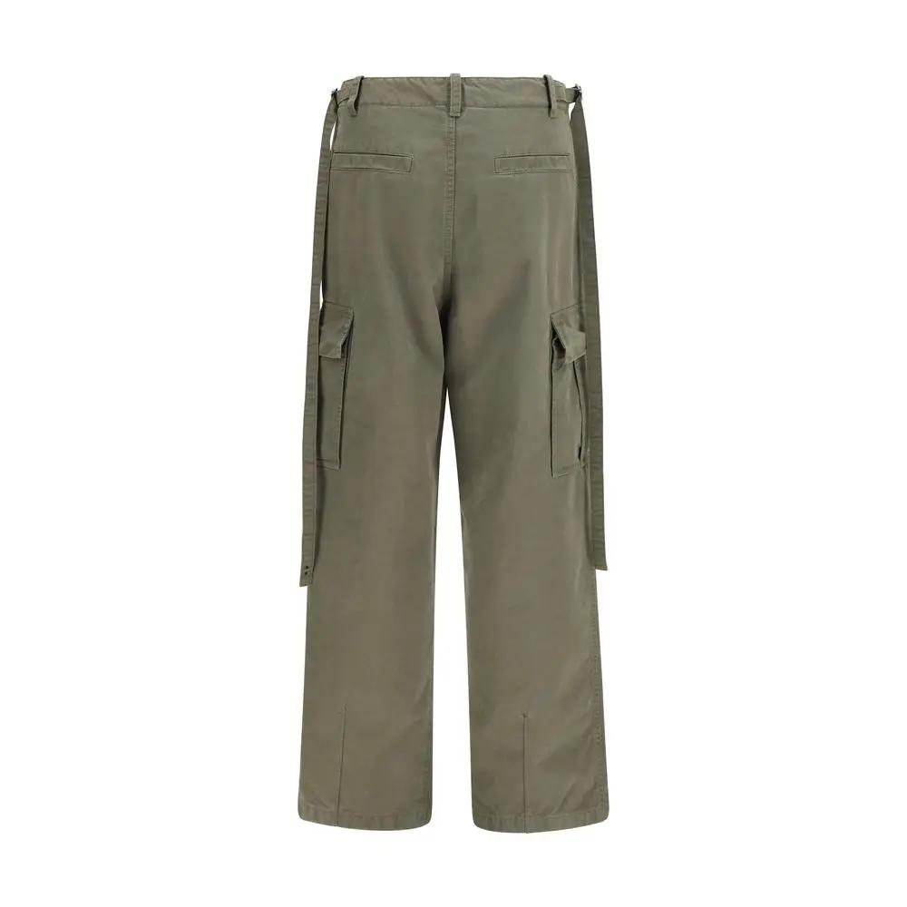 Fendi Fendi Bicolor Cotton Cargo Pants