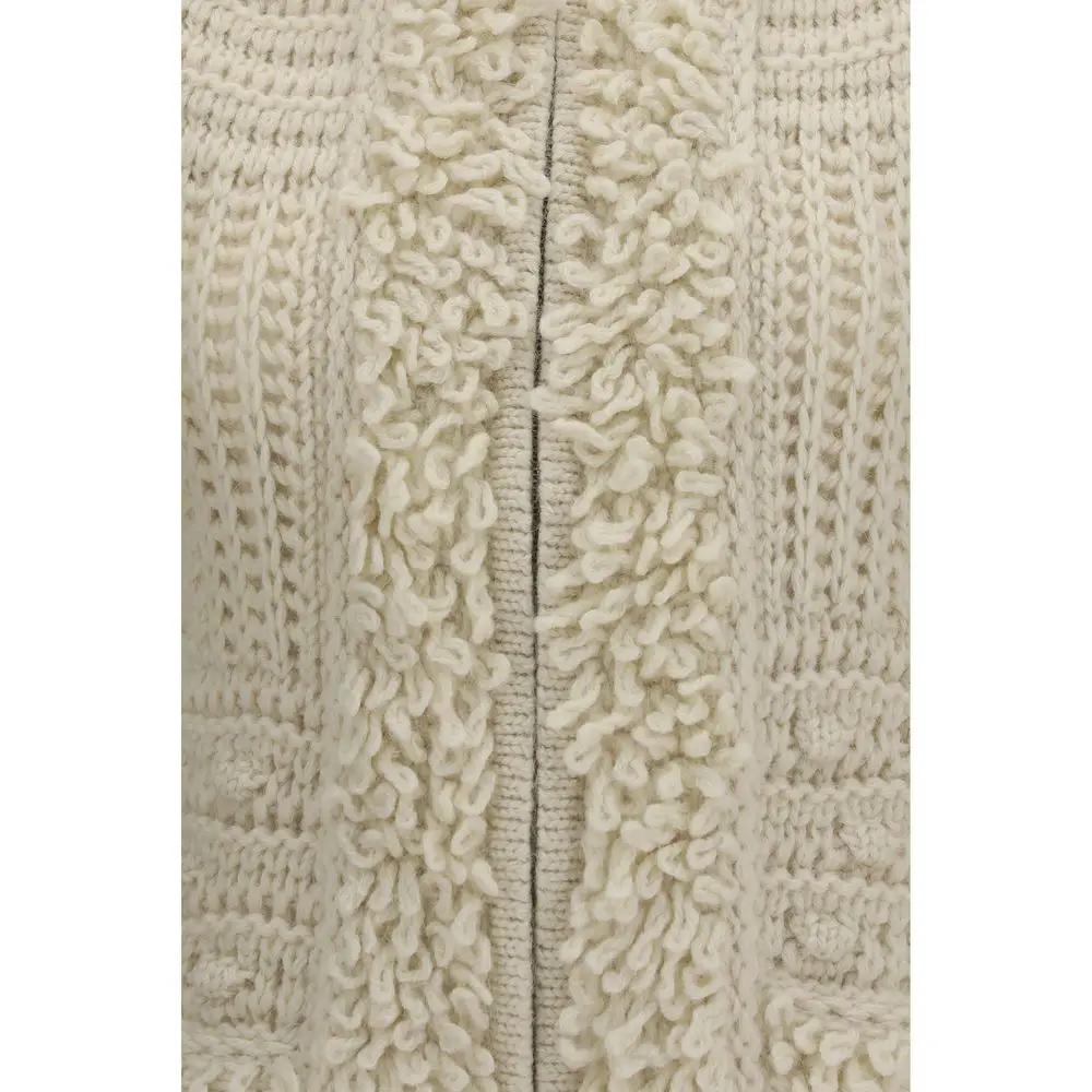 Fendi White Wool Oves Aries Sleeveless Jacket