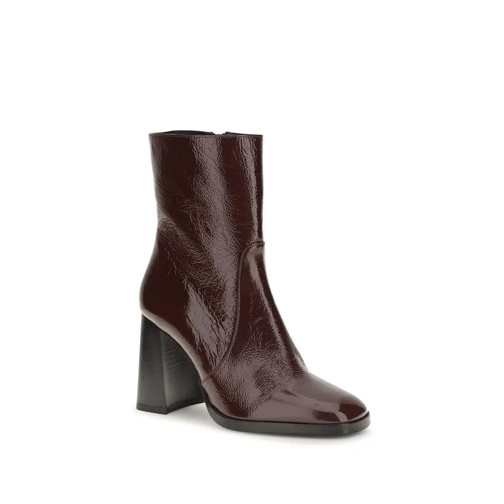 Stuart Weitzman Stuart Weitzman Bordeaux Calf Leather Bos Taurus Ankle Boots